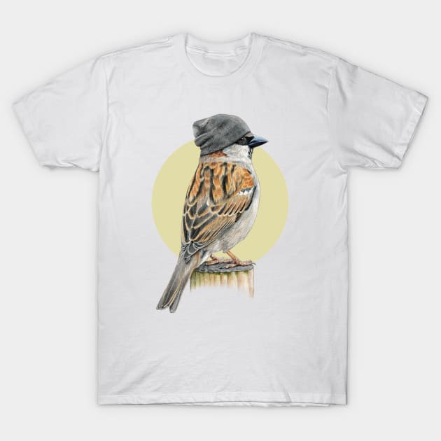 House sparrow T-Shirt by Mikhail Vedernikov
